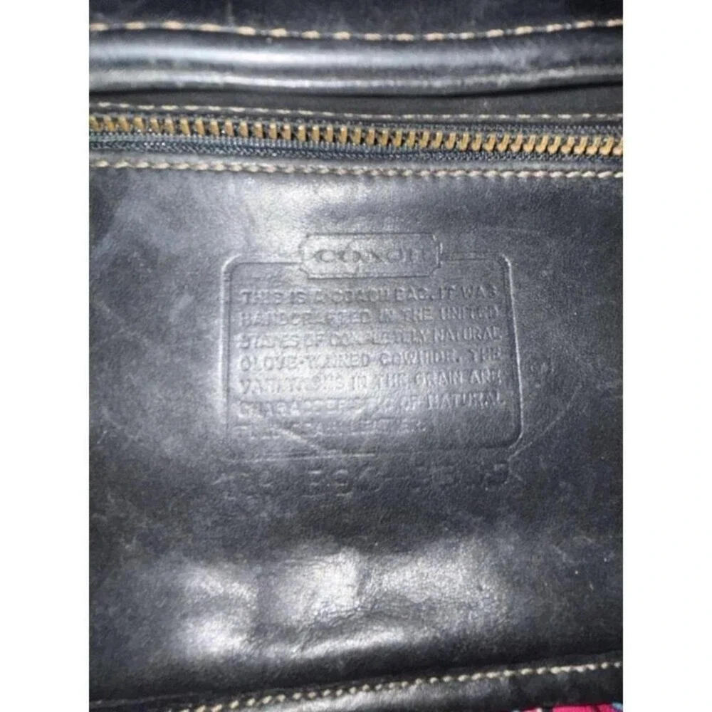 Coach Black Leather Shoulder Bag Hobo Purse Classic Style‎